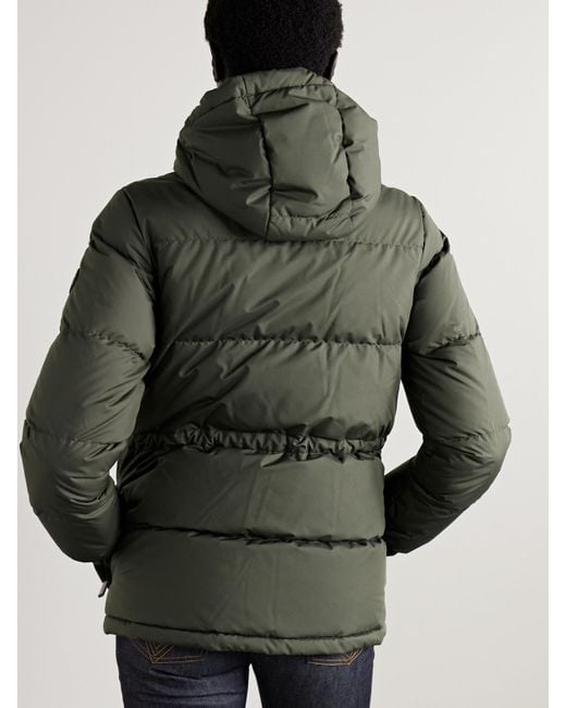 Burberry Green Daunenjacke Aus Gestepptem Shell Mit Kapuze