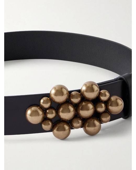 Isabel Marant White Vickia Embellished Leather Belt