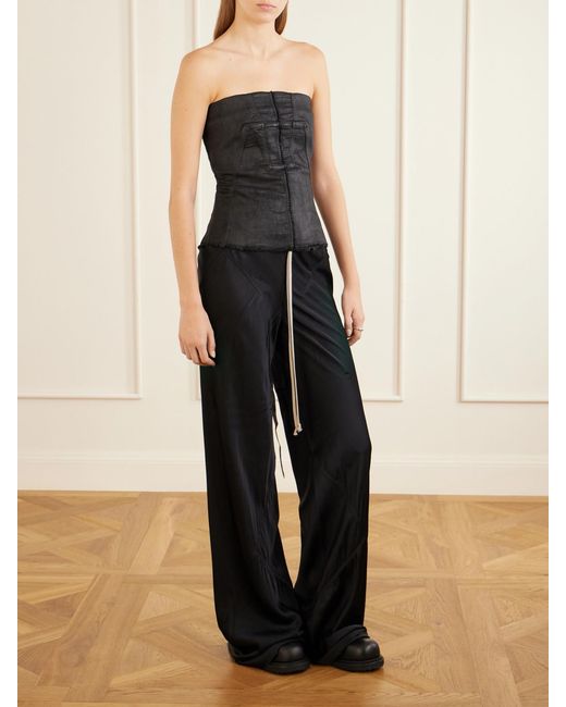Rick Owens Black Temple Denim Boustier