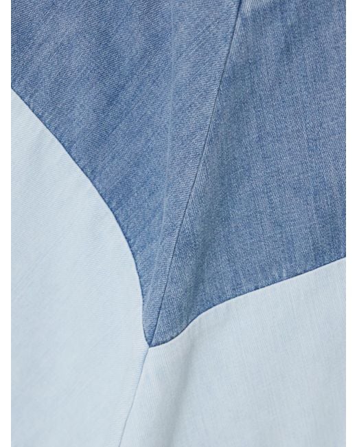 Zimmermann Blue Tallow Paneled Denim Maxi Dress