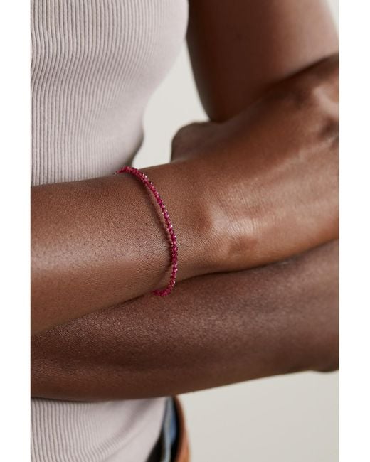 JIA JIA White Net Sustain Birthstone 14-Karat Beaded Bracelet