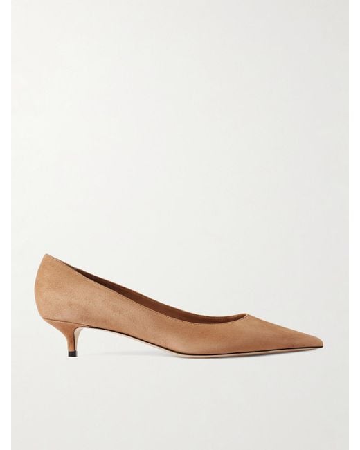 Jimmy Choo Natural Amelia 30 Suede Pumps