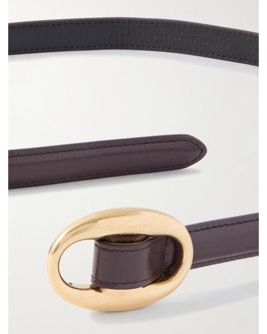 Saint Laurent Brown Leather Belt