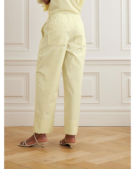 Totême  Yellow Twisted Seam Boxer Organic Cotton Pants