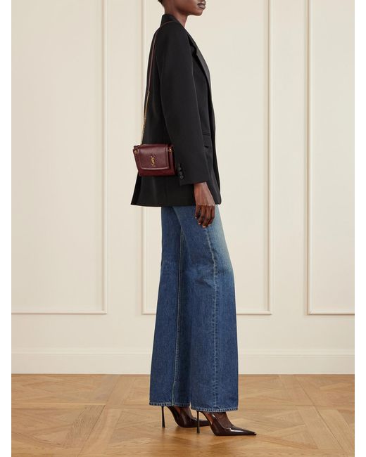 Saint Laurent Purple Nolita Mini Quilted Leather Shoulder Bag