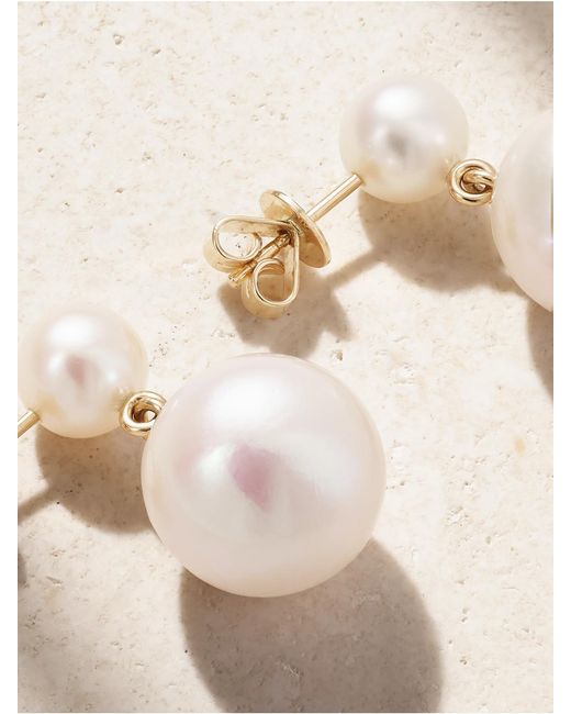 Sophie Bille Brahe Natural Venus Moon 14-Karat Recycled Pearl Earrings