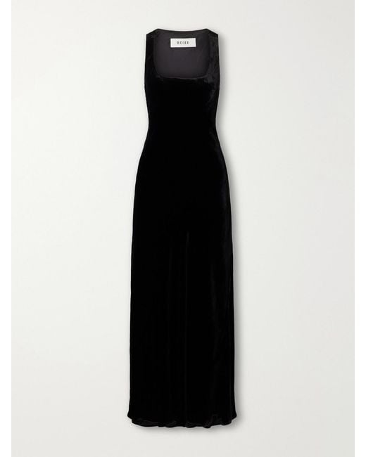 Rohe Black Velvet Maxi Dress