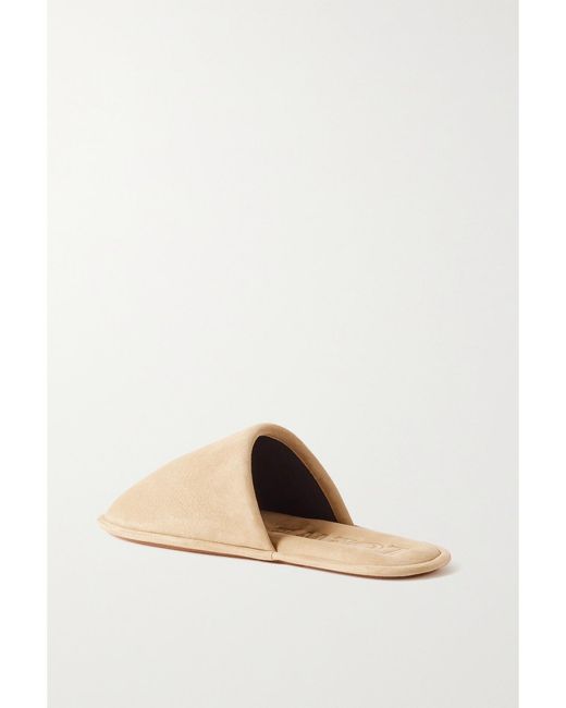 Loewe Natural Suede Slippers