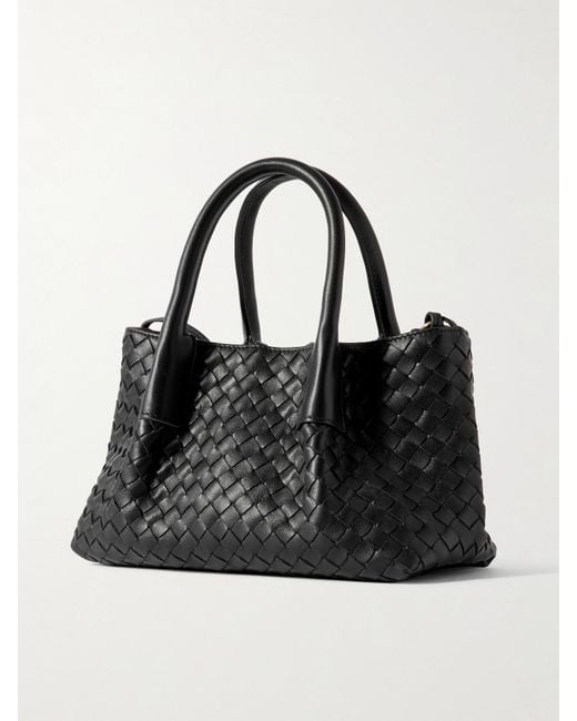 Bottega Veneta Black Pinacoteca Kleine Tote Aus Intrecciato-Leder