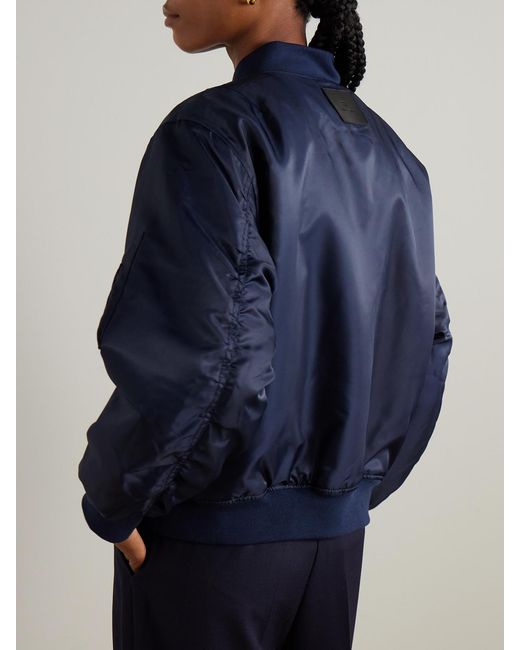 Anine Bing Blue Leon Padded Shell Bomber Jacket