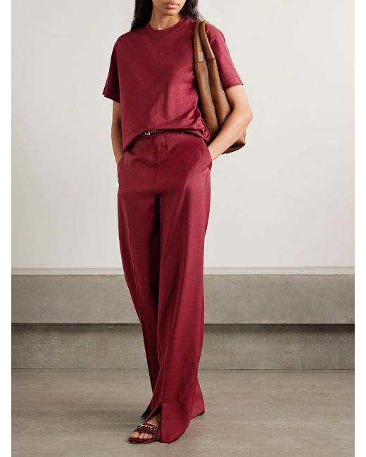 Gucci Red T-Shirt Aus Baumwolljersey Mit Logo, Grösse