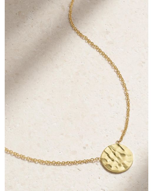 Jennifer Meyer Natural Mini Hammered Disc Kette Aus 18 Karat