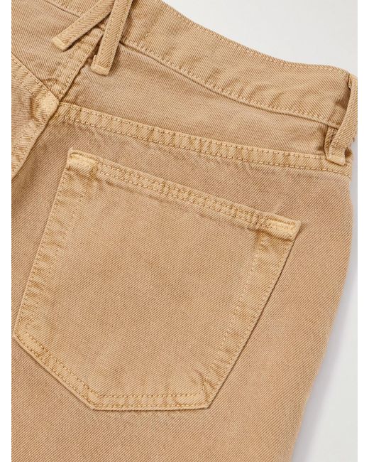 SLVRLAKE Denim Natural Mica Low-Rise Wide-Leg Organic Jeans