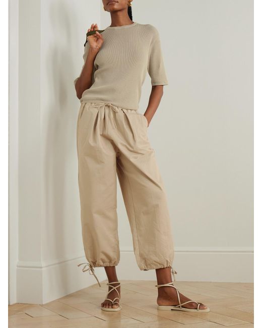 Deiji Studios Natural Hose Mit Schmal Zulaufendem Bein Aus Baumwoll-Flammgarn Zum Binden