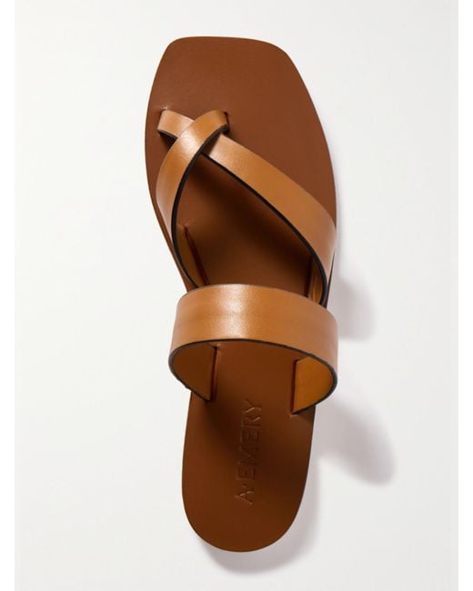 A.Emery Brown Carter Leather Slides