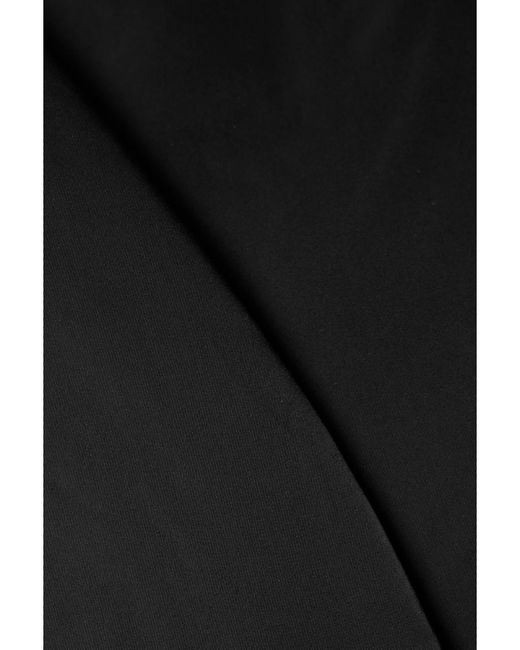 Ferragamo Black Belted Twill Down Wrap Jacket