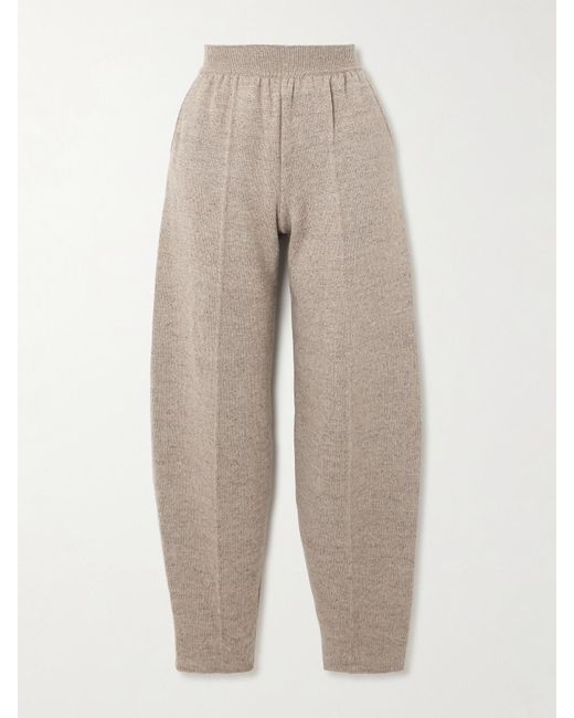 Loro Piana Natural Linen And Cashmere-Blend Tapered Pants