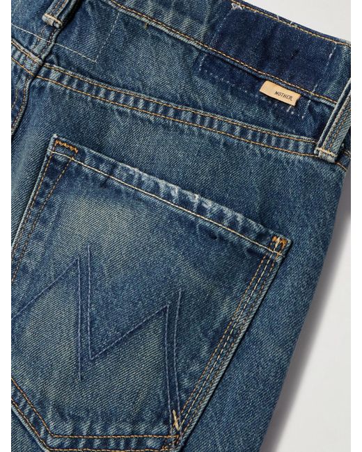 Mother Blue The Reifler Mid-Rise Straight-Leg Jeans