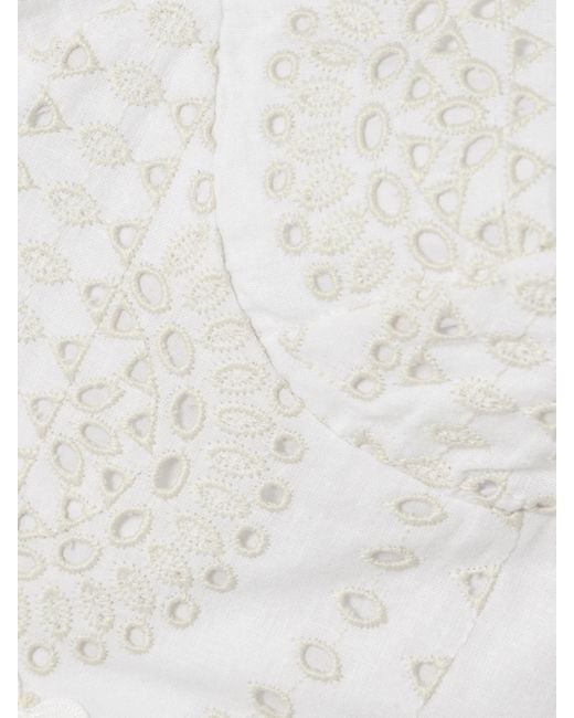 Haut Façon Corset En Coton Mélangé À Broderie Anglaise Goldie Charo Ruiz en coloris White