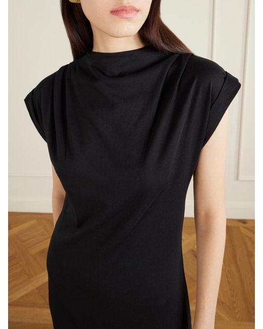 Anine Bing Black Alix Cotton-Blend Midi Dress