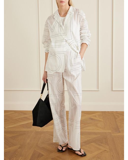 Totême Natural Embroidered Organic Cotton And Lyocell-Blend Shirt