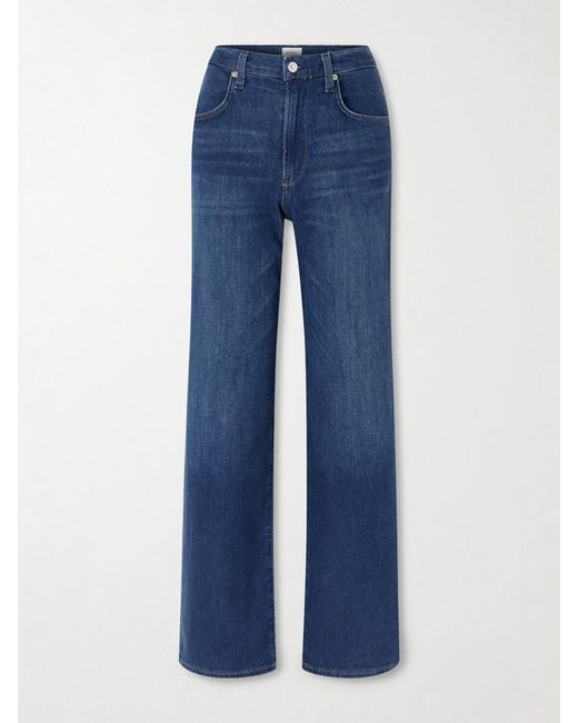 Citizens of Humanity Blue Annina Mid-Rise Staight-Leg Jeans