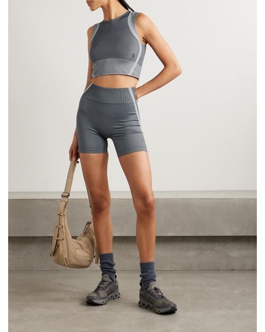 On Shoes Gray Studio Verkürztes Tanktop Aus Recyceltem Geripptem Stretch-Material