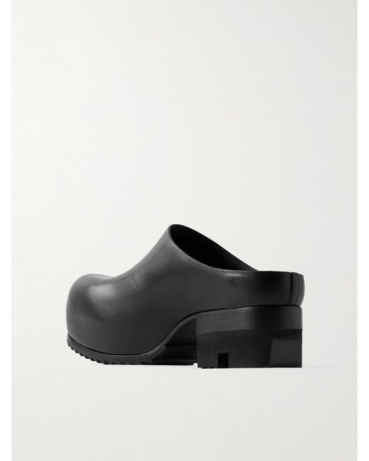 Rick Owens Black Ballast Leather Mules