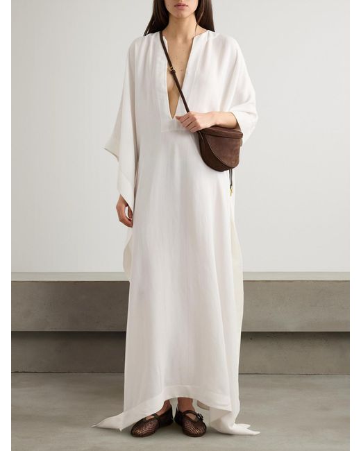Alaïa White Crepe Maxi Dress