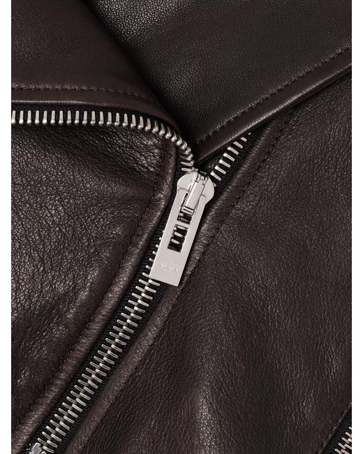 Alaïa Black Cropped Leather Biker Jacket