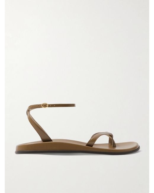 The Row White Hugh Sandalen Aus Leder