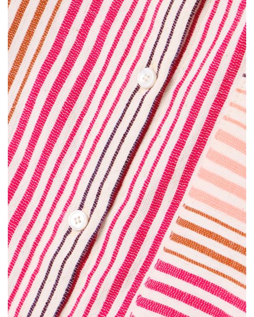 Lemlem Pink Mariam Striped Cotton-Blend Shirt