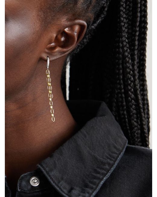 Boucles D'Oreilles En Or Jaune Et Blanc 18 Carats (750/1000) Et Diamants Edith Jennifer Meyer en coloris Natural