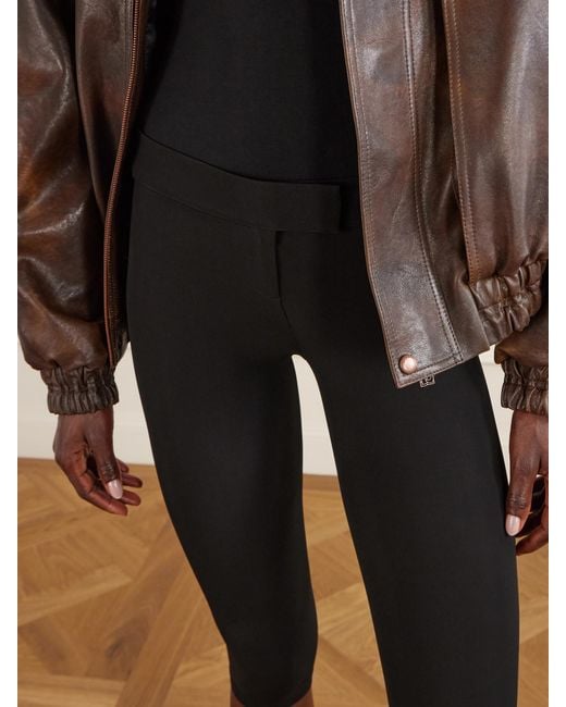 Magda Butrym Blue Strech-Jersey Skinny Capri Pants