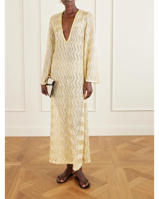 Missoni Natural Mare Metallic Crochet-Knit Coverup
