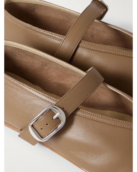 Le Monde Beryl Stella Leather Mary Jane Ballet Flats in Brown | Lyst