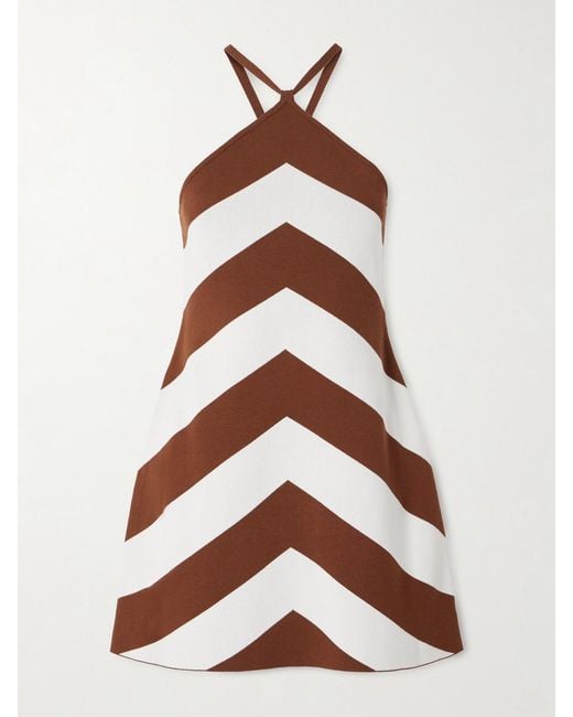 Cult Gaia Women's Brown Nelson Striped Jacquard-Knit Halterneck Mini Dress - www.rajagirimanappuram.com Cult Gaia Women's Brown Nelson Striped Jacquard-Knit Halterneck Mini Dress - www.rajagirimanappuram.com