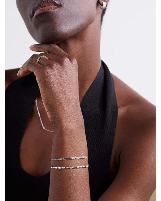Suzanne Kalan Natural Block Chain 18-Karat Diamond Bracelet