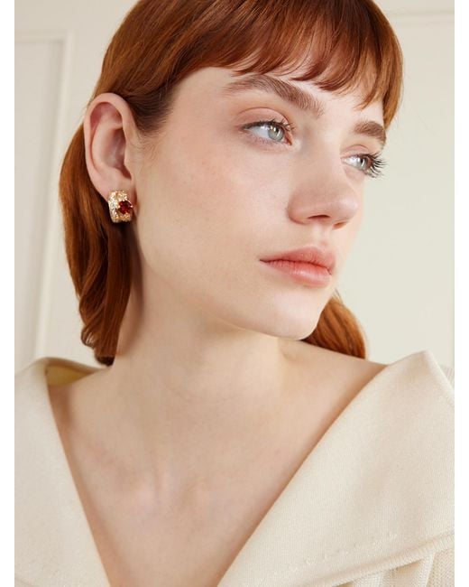 Marlo Laz Natural La Terra 14-Karat, Citrine And Diamond Earrings