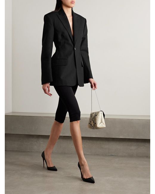 Wardrobe NYC Black Contour Cotton-Twill Blazer