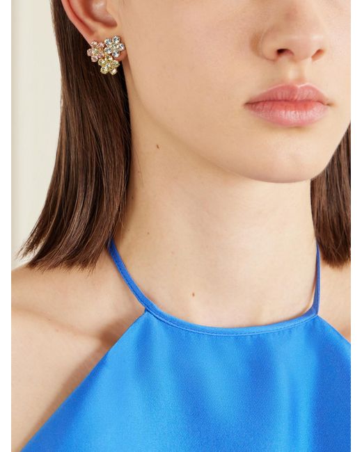 Jennifer Behr Natural Tone Swarovski Crystals Earrings