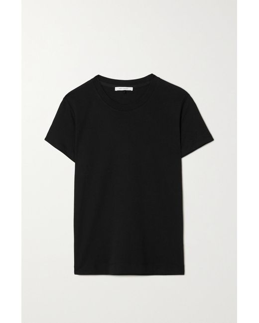 NINETY PERCENT Black + Net Sustain Drew Organic Cotton-jersey T-shirt