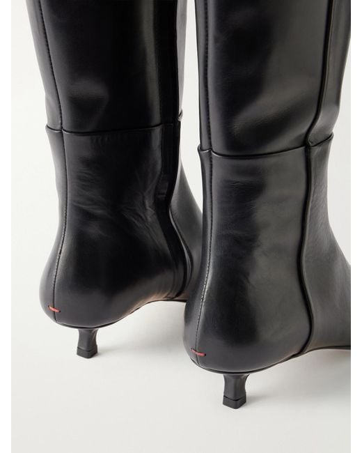 Aeyde Black Sabrina 35 Leather Knee-High Boots