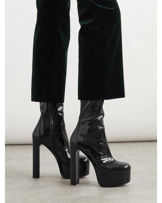 Saint Laurent Black Billy Lederstiefel