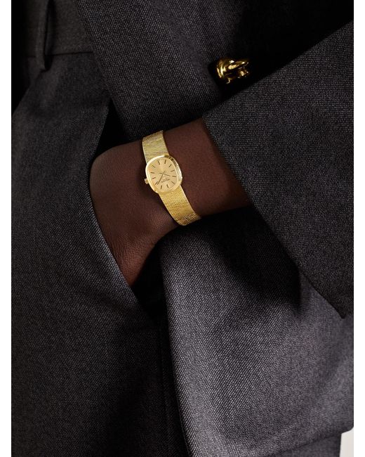 KEEPER VINTAGE Metallic Patek Philippe Vintage 1970S Ellipse Hand-Wound 20Mm 18-Karat Watch