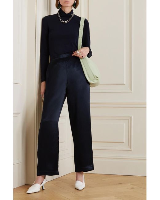 Max Mara Leisure Reed Stretch-jersey Turtleneck Top in Blue | Lyst