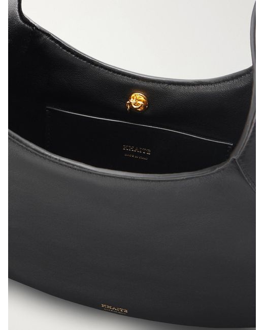 Khaite Black Joan Small Leather Shoulder Bag