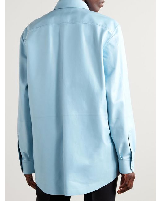 Tom Ford Blue Leather Shirt
