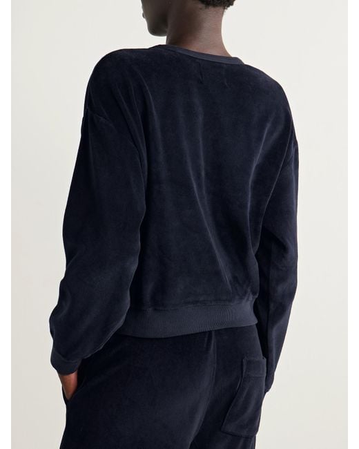 Citizens of Humanity Blue Vintage Cotton-Blend Velour Sweatshirt