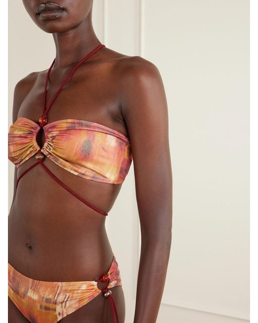 Isabel Marant White Alvina Embellished Bikini Briefs